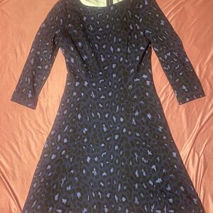 Kate Spade Blue and Black Animal Print Dress
